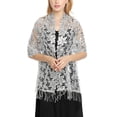 thumbnail image 1 of Qarigey Bufanda bordada Vestido de noche Mantón Moda Novia Dama de honor Brillo Lentejuelas Boda Capa Chales Ropa Envolturas Damas Ropa, zapatos y accesorios Miscelánea Plata clara Por encima de 175cm, 1 of 5