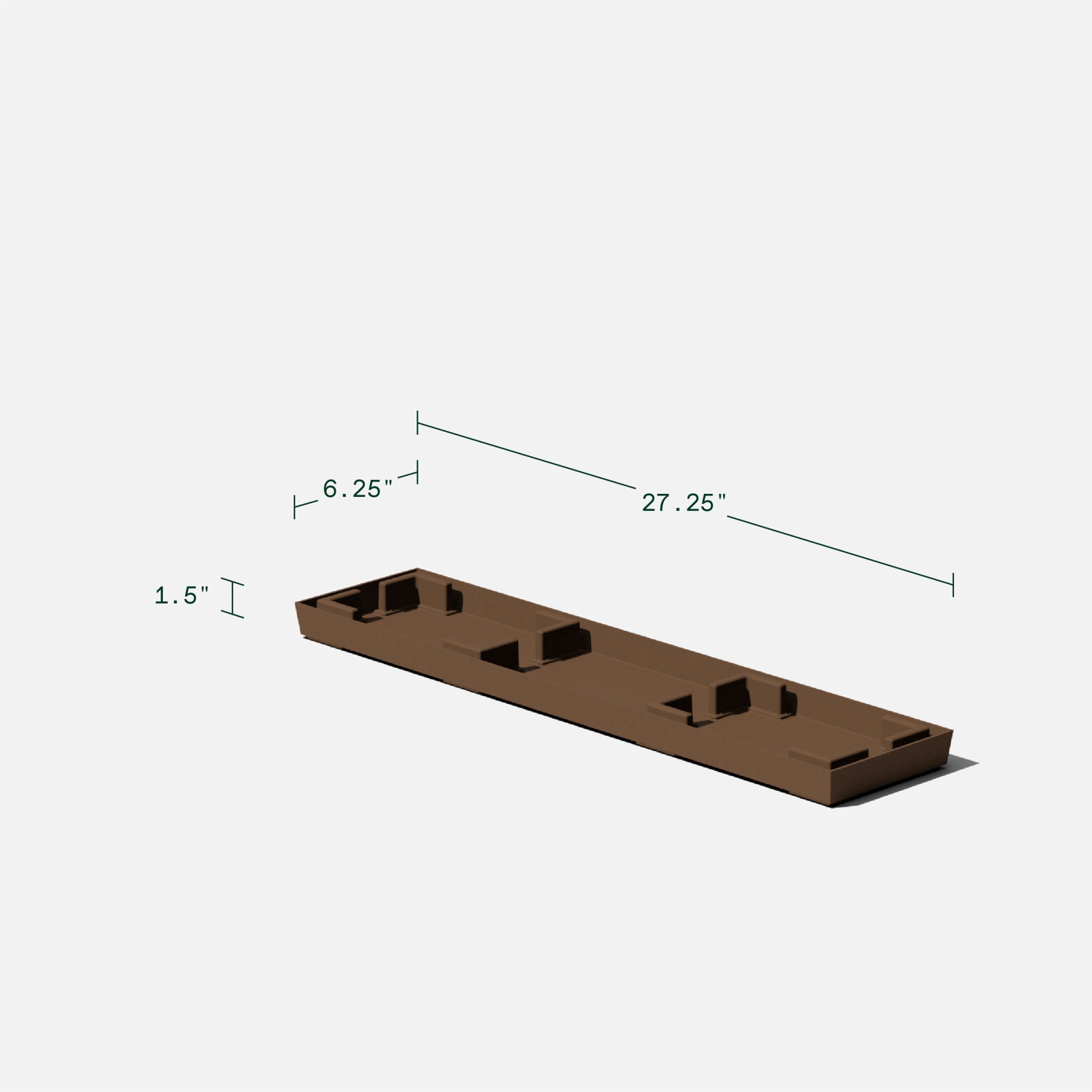 Veradek Pure Series Midori 31" Plastic Planter Tray - Espresso