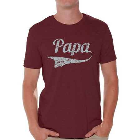 Awkward Styles Men's Papa Graphic T-shirt Tops Vintage Father`s Day Gift Best Dad Ever Papa (Best Man Gifts For Dad)