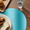 thumbnail image 3 of Teal Ombre Round 13 Inch Placemats Set of 8, Modern Abstract Art Farmhouse Gradient HeatResistant Non Slip Place Mats for Dining Table, Wipeable Braided Kitchen Table Mats for Housewarming, 3 of 9