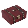 thumbnail image 1 of Wooden Treasure Chest, Portable Size Keepsake Box Chinese Style  For Earrings, 1 of 8