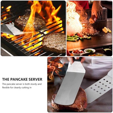 

Luxshiny Metal Grill Spatulas Black Pizza Handling 3Pcs 14.34X2.75In
