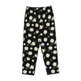thumbnail image 4 of Naloa Daisies Flowers Print Women’s Ultra-Soft Comfy Pajama Lounge Pants with Pockets & Drawstring, 4 of 8