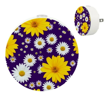 

YZUOUZY Lamp for Bedroom LED Lamp Bedside Lamps Set of 2 Flowers Cosmos Chamomiles Rudbeckia