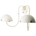 thumbnail image 1 of Owlgift Modern Metal Wall Mounted Entryway Retail Hat Rack/Wig Display Stand w/ 2 Circular Hat Hooks, White, 1 of 4