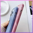 thumbnail image 4 of Canvas Denim Half Wrap Phone Case, Fashionable and Creative, Large Hole Design, Anti-Drop, for iPhone 15 14 13 12 11 Pro Max Mini XS XR 7 8 Phone Case (Pink,iPhone 15 Pro Max), 4 of 8