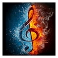 thumbnail image 1 of 11CT bordado completo DIY Flaming Notes estampado punto de cruz arte costura Kit FLhrweasw Nuevo, 1 of 9