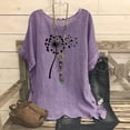 thumbnail image 2 of Women Blouses for Work 3/4 Sleeve Womens T Shirts Graphic Tees Funny Workout Tank Tops for Women Built In Bra, 2 of 5