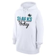 thumbnail image 2 of Women's G-III 4Her by Carl Banks  White San Jose Sharks Team Fleece Pullover Hoodie, 2 of 3