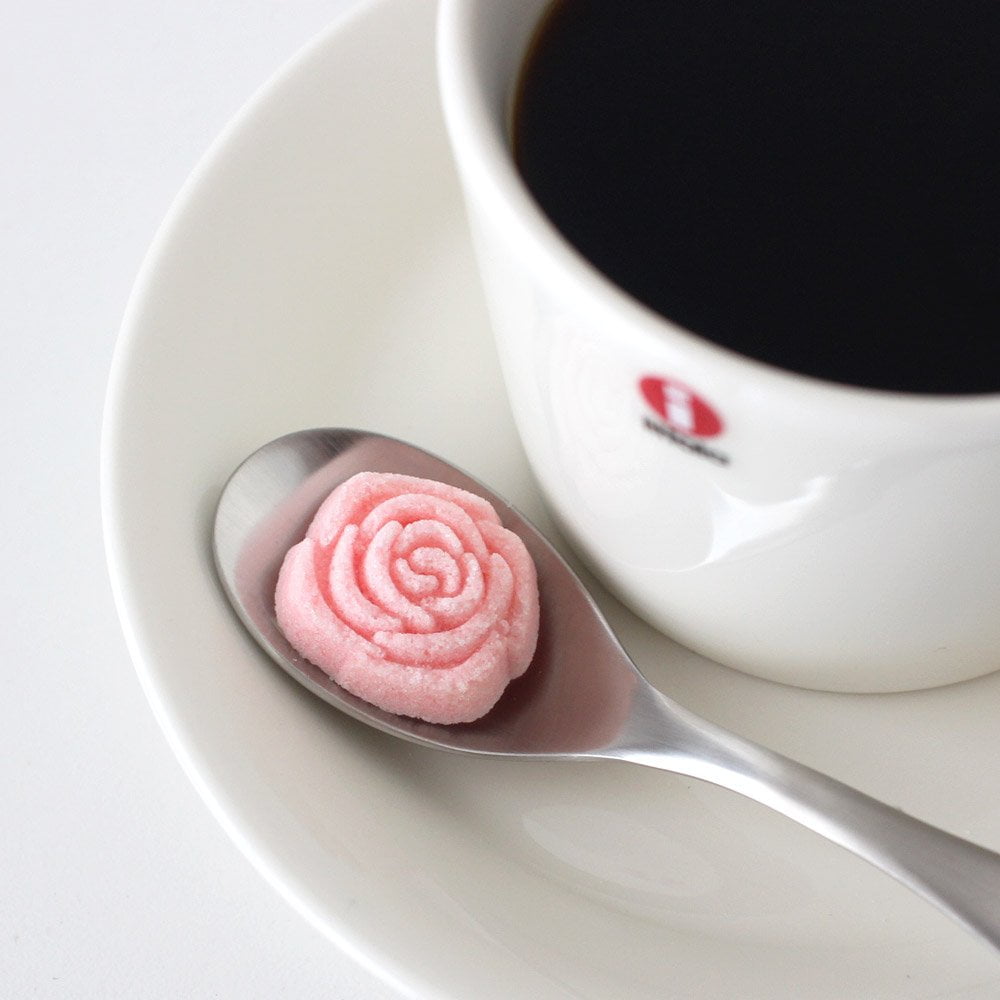 Canasuc Paris Molded Rose Sugar Pieces, 48 Individually Wrapped Sugar Roses
