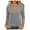 Gray, variant on Kukoosong Women's Base Layer Tops Fall 3/4 Sleeve Deep V-neck Pullover Top
