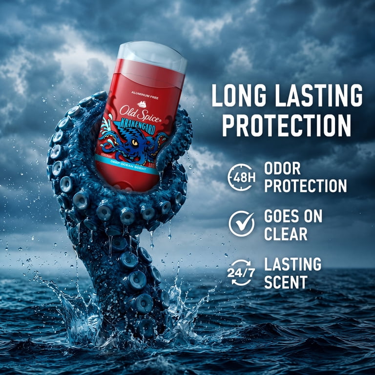 Old Spice Aluminum Free Deodorant for Men, 24/7 Freshness, Deep