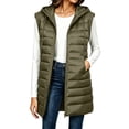thumbnail image 2 of VBVC Women's Long Puffer Vest with Pockets , Quilted Hooded Sleeveless Jacket For Women, S-3XL, 2 of 7