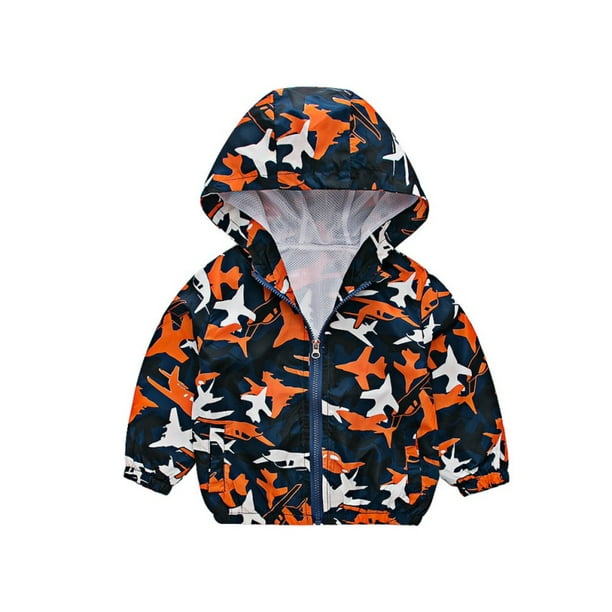 Esho - Kids Baby Boys Aircraft Print Hoodie Zipper Sweatshirt Coat ...