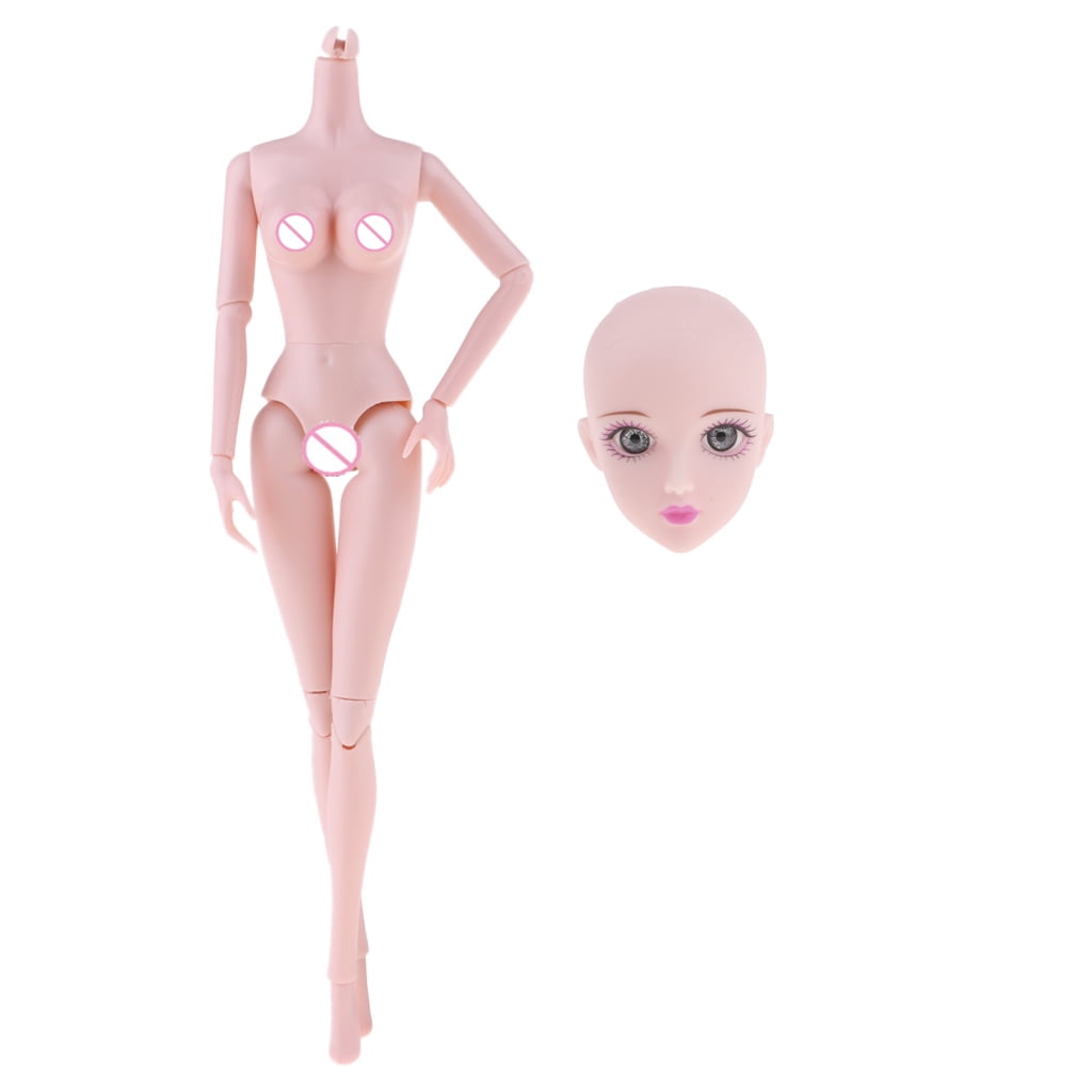 14   1/6 Bjd Nude Doll Female Ball-Jointed Doll Body & Head Large Bust