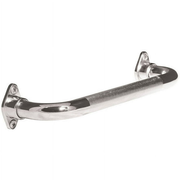 aquasense knurled chrome grab bar with rotating flange, 32 in / 81.3 cm