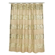 Popular Bath Sinatra Sequin Shower Curtain, Champagne Gold, 70x72 Inches