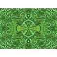 thumbnail image 1 of Ahgly Company Indoor Rectangle Patterned Deep Emerald Green Area Rugs, 2' x 4', 1 of 6