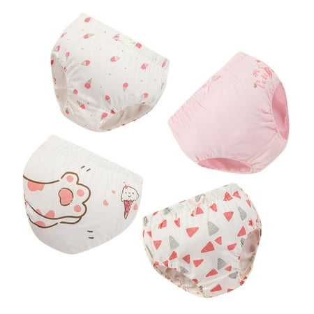 

WUXIAN Kids Child Baby Girls Underpants Cartoon Polka Dot Print Underwear Cotton Briefs Trunks 4PCS Toddler Classic Child Clothing