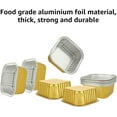 thumbnail image 3 of 100Pcs Disposable Ramekins with Lids 5oz, Aluminum Foil Mini Cake Pans with Lids, Gold Reusable Cupcake Liners Square Desert Cake Containers Small Loaf Pans Cake Tins for Cheesecake Muffin Dessert, 3 of 8