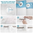 thumbnail image 4 of No Hook Shower Curtain, Beach Coastal Shower Curtains for Bathroom with See Through Top Window, Summer Nautical Seaside Starfish Shell Waterproof & Washable Bath Curtain 60"x72", 4 of 9