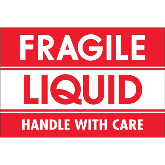 Tape Logic Label,Fragile Liquid HWC,2x3" DL2165