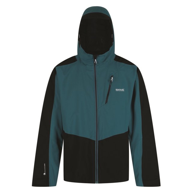 Regatta - Chaqueta Impermeable Highton Stretch II para Hombre (Verde Pacífico, Negro) Regatta UTRG6832_pacificgreenblack