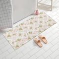 thumbnail image 2 of Pioneer Flower Floral Print Pattern Bathroom Rugs Mat, Non Slip Microfiber Bathroom Rug with Rubber Backing, Soft Mats for Bathroom Floor Tub Shower, 24"x60", 2 of 5
