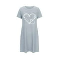 thumbnail image 5 of ZyeKqe Valentine's Day Nightgowns for Women Heart Print Short Sleeve Sleepshirts Soft Comfy Nightdress Ladies Sleepwear, 5 of 5