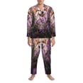 thumbnail image 3 of Sikiie Dog in Lavender Flowers Mens Pajama Set, Soft Warm Long Sleeve Sleepwear, Cozy Button-Down Pjs for Men-Large, 3 of 7