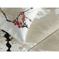 thumbnail image 4 of Ambesonne Grunge Quilted Bedspread Set 3 Pcs, Japan Sakura Flowers, King Size, Beige White Red, 4 of 5