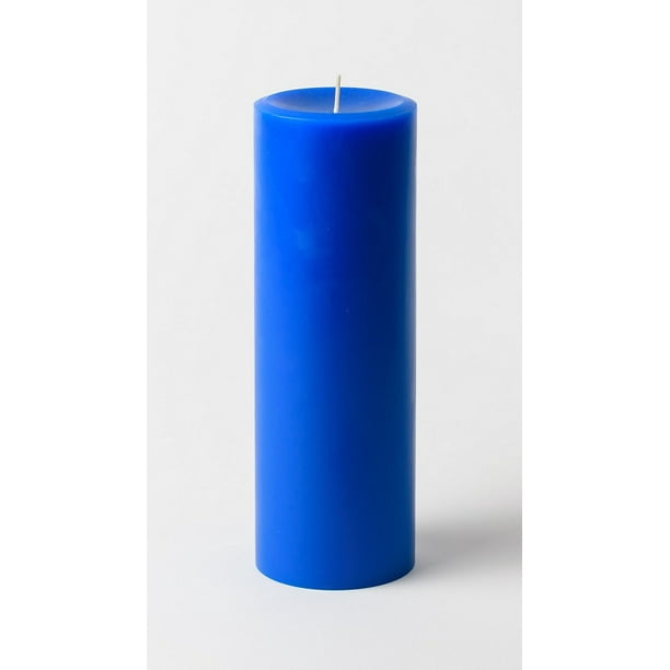 3" x 9" Navy Blue Pillar Candles (Set of 3)