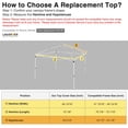 thumbnail image 6 of Yescom 6x4Ft Canopy Replacement Top Gazebo Cover with Half Sun Wall for Core Equipment 40146 Pop Up Outdoor BBQ Beige, 6 of 9