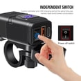 thumbnail image 1 of Motorcycle USB C , Dual Fast Charging, SAE Interface Quick Installation, 30W PD 18W QC 3.0 Ports, with Voltmeter ON Off Switch for Phone Tablet, 1 of 7