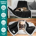 thumbnail image 5 of PetAmi Dog Blanket for Small Medium Dogs, Pet Bed Blanket Cat Puppy Kitten, Fleece Furniture Couch Cover Protector Sofa Car, Soft Sherpa Dog Throw Plush Reversible Washable, Mini 29x40 Black, 5 of 9