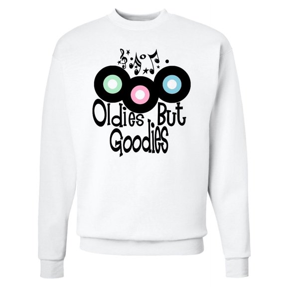 Inktastic Oldies but Goodies Records and Music Notes Adult Sweatshirt