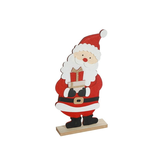 Felt Santa On Wooden Base (13")