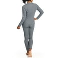 thumbnail image 3 of U.S. Polo Assn. Women's Ribbed Henley Long Underwear Thermal Set, 2-Piece Set, Sizes S-3X, 3 of 10