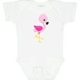 thumbnail image 3 of Inktastic Cute Flamingo, Baby Flamingo, Pink Flamingo Girls Baby Bodysuit, 3 of 5