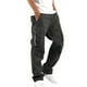 thumbnail image 1 of Pantalones cargo para hombre: múltiples bolsillos, cintura con cordón, tejido, estilo informal/deportivo para acampadas/senderismo., 1 of 8