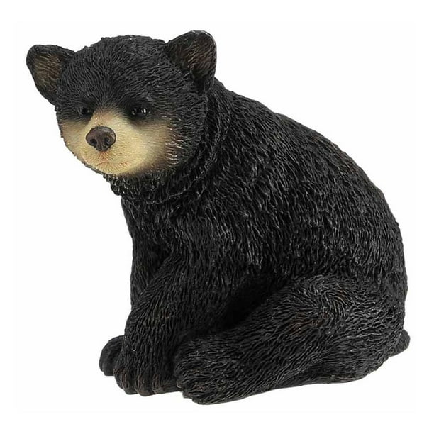 Black Bear Cub Sitting Animal Sculpture Polystone Walmart Com Walmart Com