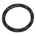 thumbnail image 4 of 15in Car Steering Wheel Protective Cover Knitting Texture Round Anti Slip Universal DecorationBlack, 4 of 14