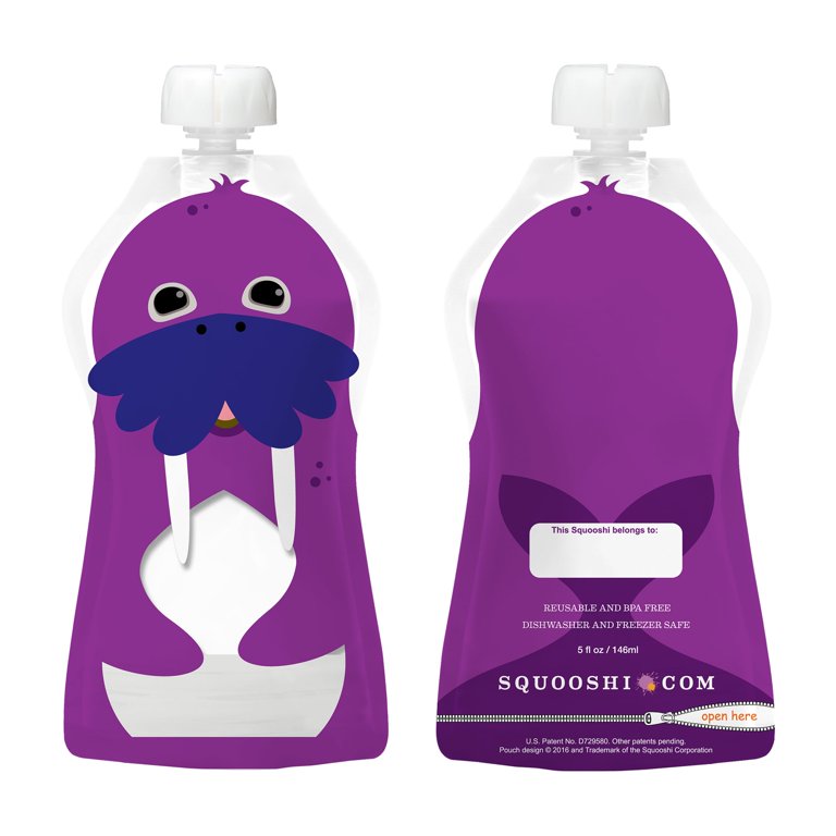 SQUOOSHI Reusable Baby Food Pouches - 3.4 oz-6 Small Pouches - Baby Food  Storage - Pouches Toddler - Refillable Squeeze Pouch for Kids