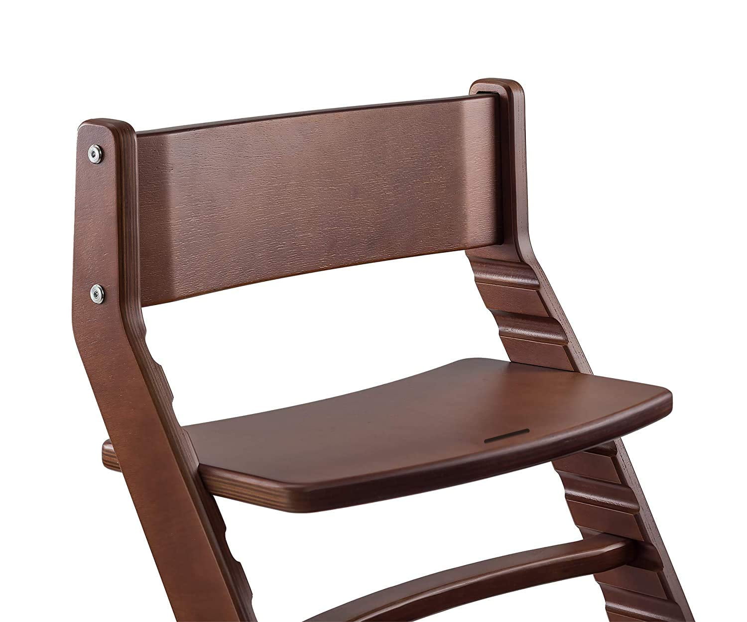 Fornel Heartwood Dark Walnut Adjustable Wooden High Chair for