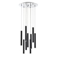 thumbnail image 3 of Z-Lite Forest 9 Light 16" Round Modern Steel LED Pendant in Chrome, 3 of 7