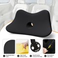 thumbnail image 4 of Almohada de apoyo lumbar Benazcap para silla de coche y oficina, color negro, 4 of 7