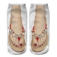 thumbnail image 1 of Multicolor Stockings 3D Pattern Manicure Print Socks Funny Hidden Running Socks Women Personalized, 1 of 2
