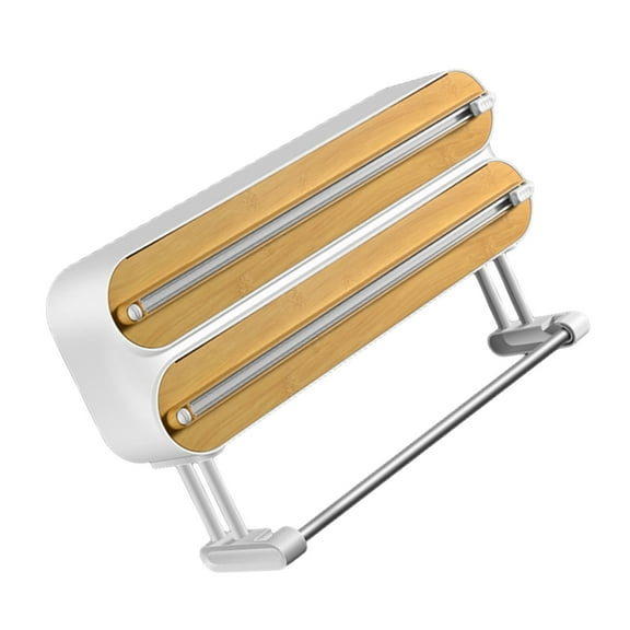 Cling Wrap Dispenser and Cutter Wall/Refrigerator Mount Rolls Cutting Rack Kitchen Cling Film Foil Dispenser