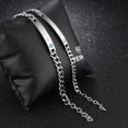 thumbnail image 2 of Pulsera de amor, joyería para parejas, pulsera de acero de titanio "His Queen"/"Her King", 2 of 5