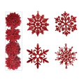 thumbnail image 1 of 40 Pcs Glitter Snowflake Ornaments,plastic Snowflake Hanging Decor, 1 of 5